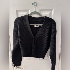 Aritzia 100% wool button cropped cardigan, xxs, new